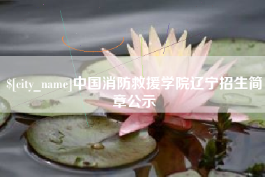 甘肃中国消防救援学院辽宁招生简章公示