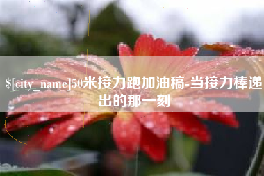 甘肃50米接力跑加油稿-当接力棒递出的那一刻