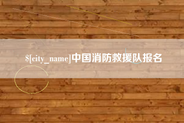 甘肃中国消防救援队报名