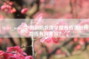 甘肃中国消防救援学院各省录取分数线有何差异？