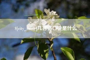 甘肃九宫格口诀是什么
