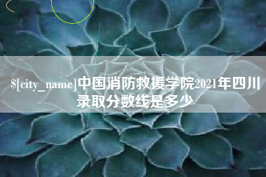 甘肃中国消防救援学院2021年四川录取分数线是多少