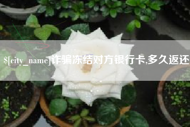 甘肃诈骗冻结对方银行卡,多久返还