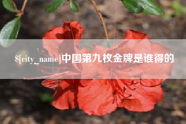 甘肃中国第九枚金牌是谁得的