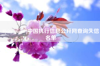 甘肃中国执行信息公开网查询失信名单