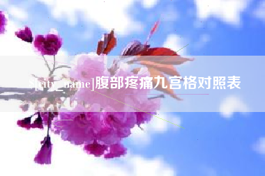 甘肃腹部疼痛九宫格对照表
