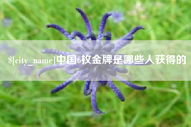 甘肃中国6枚金牌是哪些人获得的