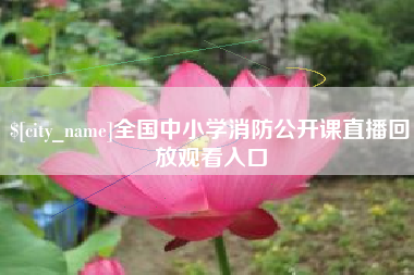 甘肃全国中小学消防公开课直播回放观看入口
