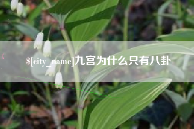 甘肃九宫为什么只有八卦