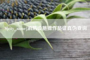 甘肃消防设施操作员证真伪查询