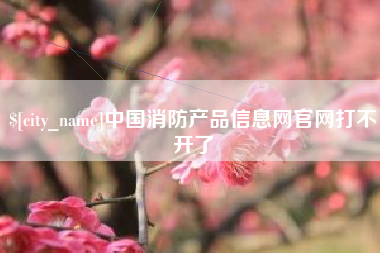 甘肃中国消防产品信息网官网打不开了