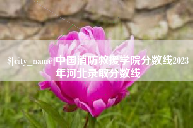 甘肃中国消防救援学院分数线2023年河北录取分数线