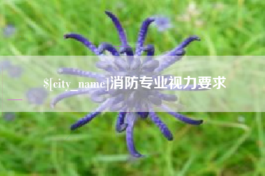 甘肃消防专业视力要求