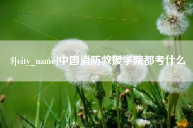 甘肃中国消防救援学院都考什么