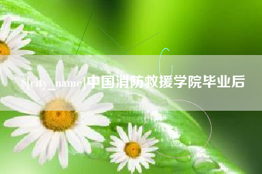 甘肃中国消防救援学院毕业后