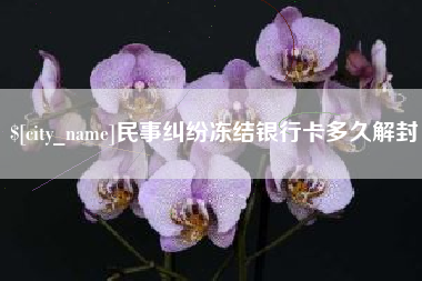 甘肃民事纠纷冻结银行卡多久解封