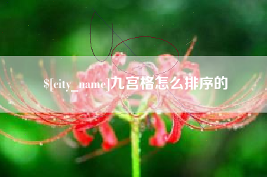 甘肃九宫格怎么排序的