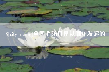 甘肃全国消防日是从哪年发起的