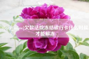 甘肃欠款法院冻结银行卡什么时候才能解冻