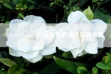 甘肃国家应急救援员证含金量