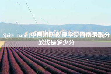 甘肃中国消防救援学院河南录取分数线是多少分