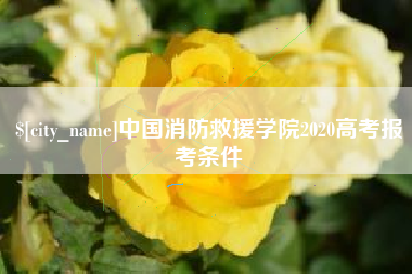 甘肃中国消防救援学院2020高考报考条件