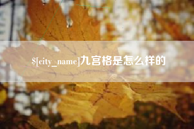 甘肃九宫格是怎么样的
