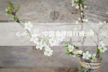 甘肃中国金牌排行榜2024