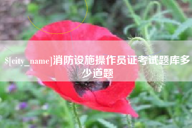 甘肃消防设施操作员证考试题库多少道题