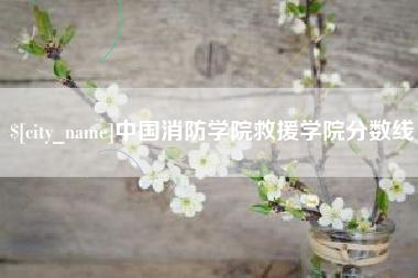 甘肃中国消防学院救援学院分数线