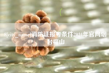 甘肃消防证报考条件2024年官网烟台福山